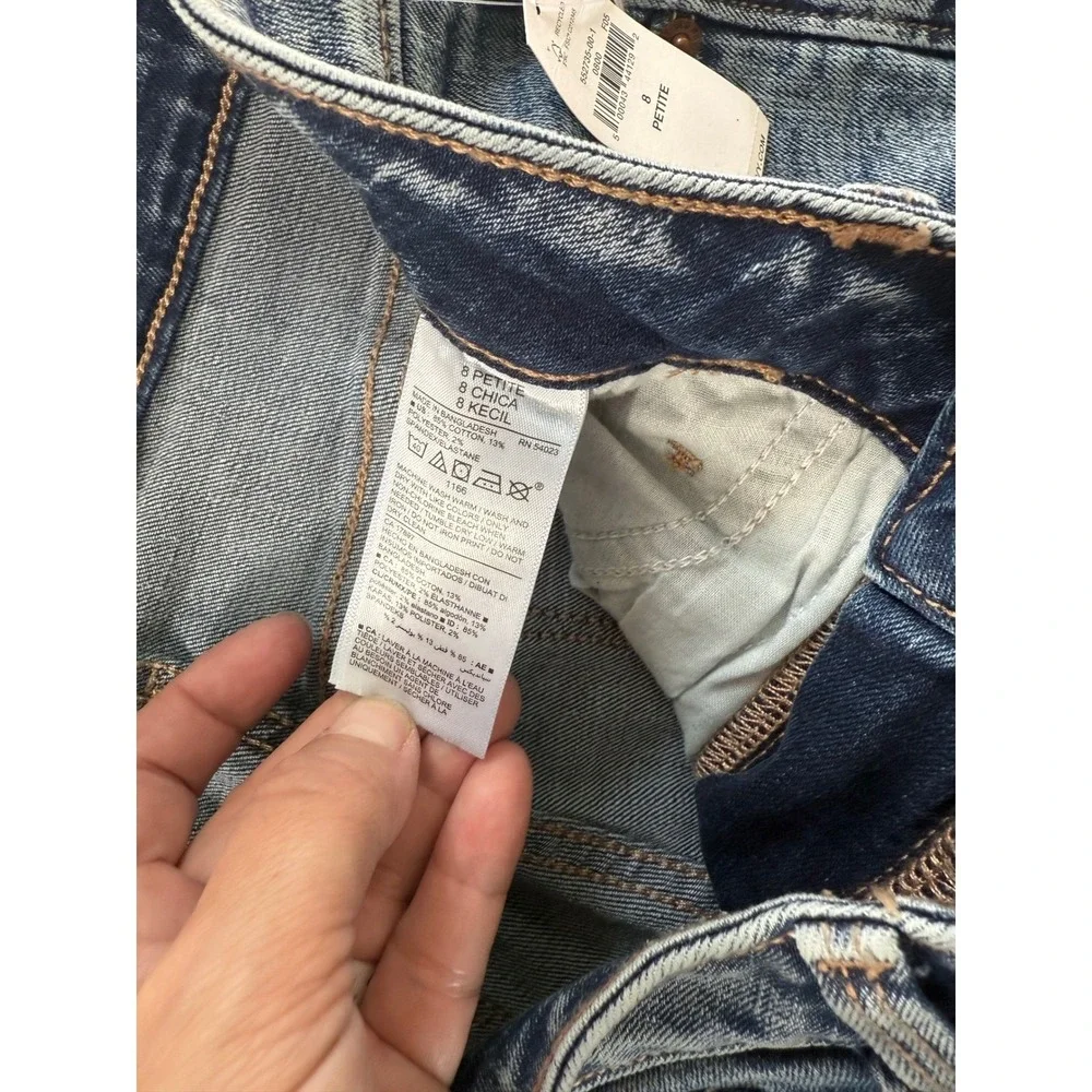 Old Navy Rockstar Super Skinny High Rise Jeans Distressed Blue Petite Size 8 - Picture 7 of 10